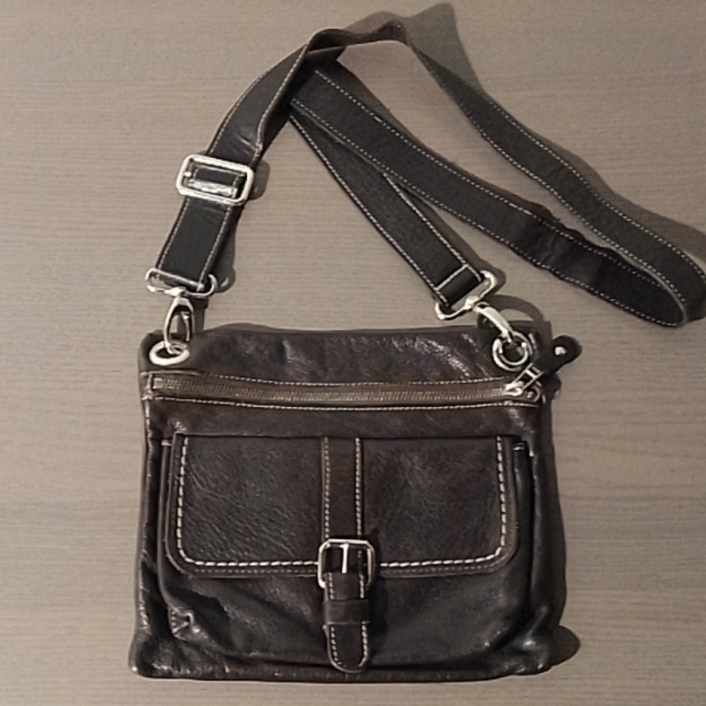Roots Chocolate Brown Leather Bag